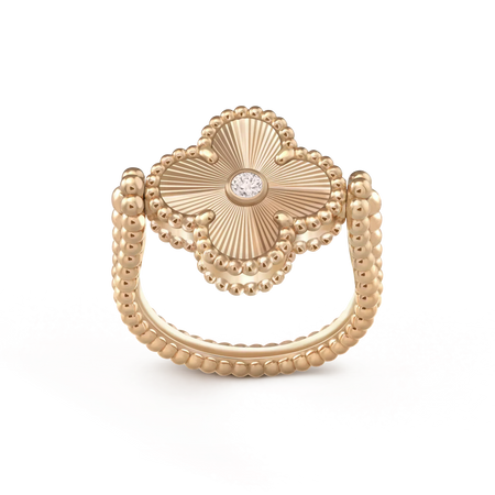 [LUCKY LOVE]CLOVER RIVERSIBLE ROSE GOLD RING