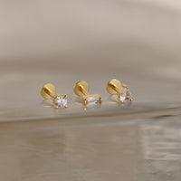 Mixed Diamond Flat Back Stud Set