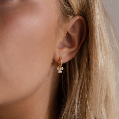 Diamond Bow Hoops