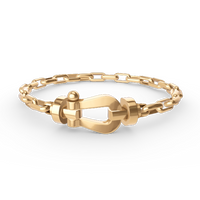 [LUCKY LOVE]FORCE LARGE HORSESHOE CLASP  METAL BRACELET