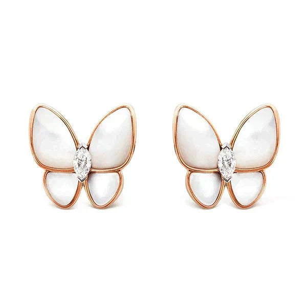 [LUCKY LOVE]BUTTERFLY MOP DIAMOND EARRINGS