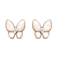 [LUCKY LOVE]BUTTERFLY MOP DIAMOND EARRINGS