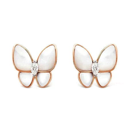 [LUCKY LOVE]BUTTERFLY MOP DIAMOND EARRINGS