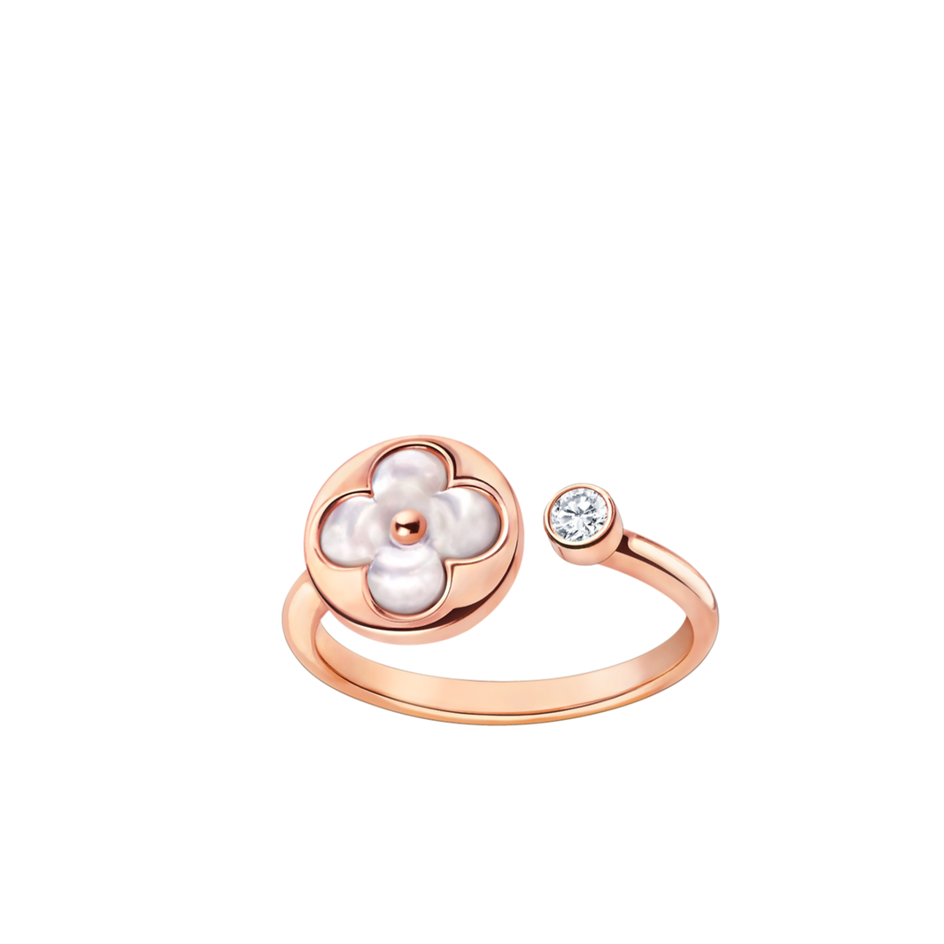 [LUCKY LOVE]SUN 1 DIAMOND PINK MOP RING