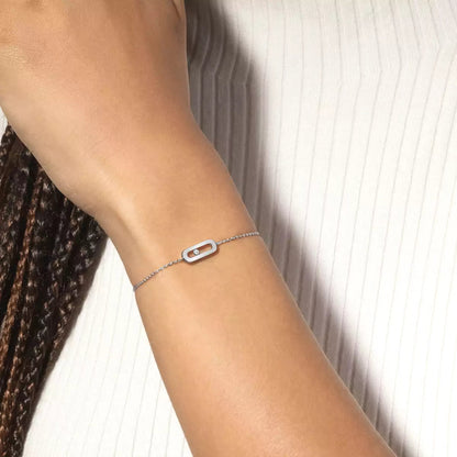[LUCKY LOVE]Move Uno Diamond Bracelet