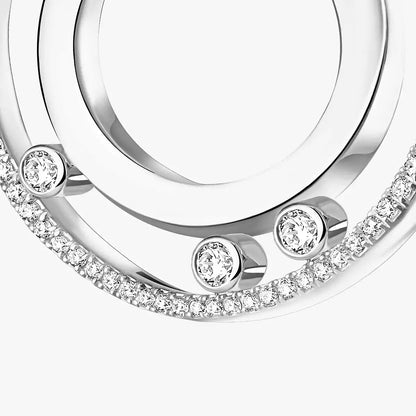 [LUCKY LOVE]Move Romane Small Diamond Hoop Earrings