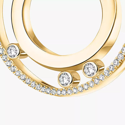 [LUCKY LOVE]Move Romane Small Diamond Hoop Earrings