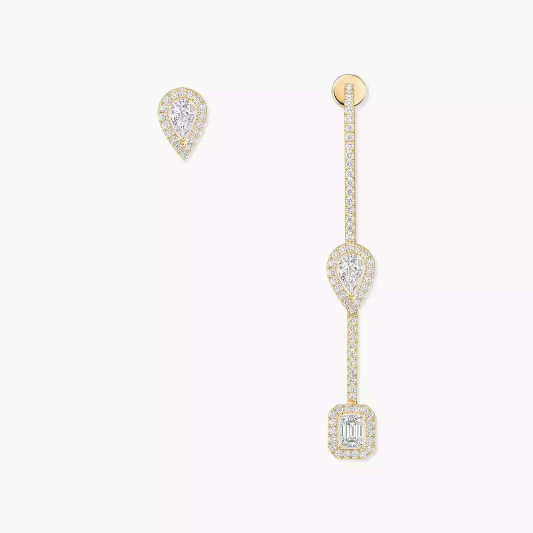 [LUCKY LOVE]Diamond Drop Earrings My Twin