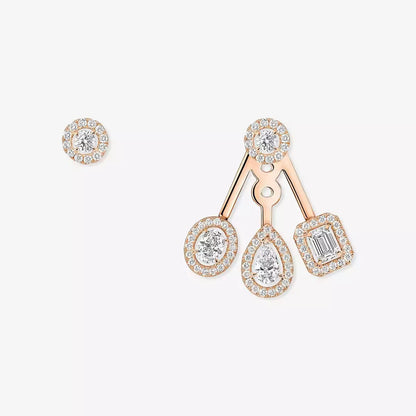[LUCKY LOVE] My Twin Trio  Diamond Earrings