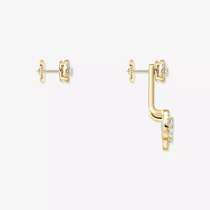 [LUCKY LOVE] My Twin Trio  Diamond Earrings