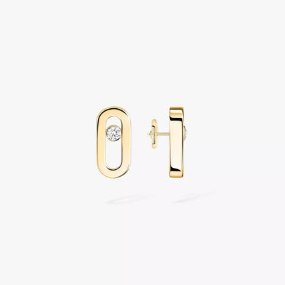 [LUCKY LOVE]Move Uno Diamond Stud Earrings