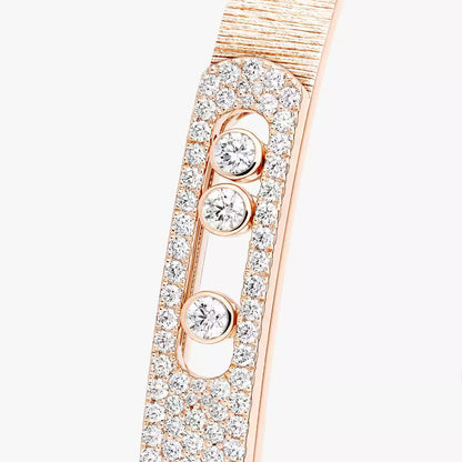 [LUCKY LOVE]Move Noa Ciselé half pavé bangle