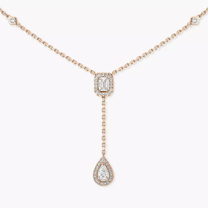 [LUCKY LOVE]Gold Diamond Tie Necklace