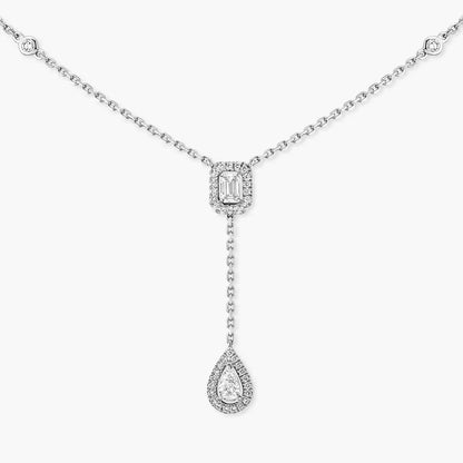 [LUCKY LOVE]Gold Diamond Tie Necklace