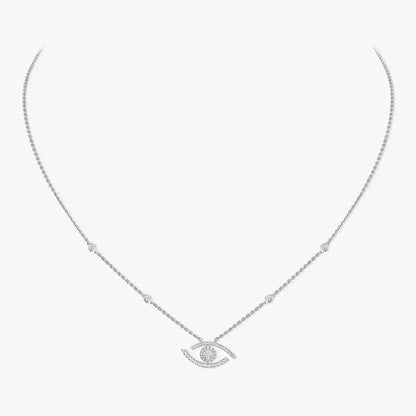 [LUCKY LOVE]Pave_ Diamond Necklace Lucky Eye