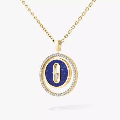 [LUCKY LOVE]Lucky Move Diamond Necklace in Rose Gold and White Mother-of-Pearl