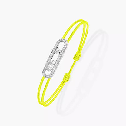 [LUCKY LOVE]Messika Care(s) pink cord pavé bracelet