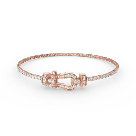 [LUCKY LOVE]FORCE  HORSESHOE  DIAMOND TENNIS BRACELET