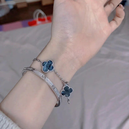 [LUCKY LOVE]CLOVER 5 MOTIF PIETERSITE BRACELET COLLECTION