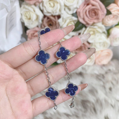 [LUCKY LOVE]CLOVER 5 MOTIF PIETERSITE BRACELET COLLECTION