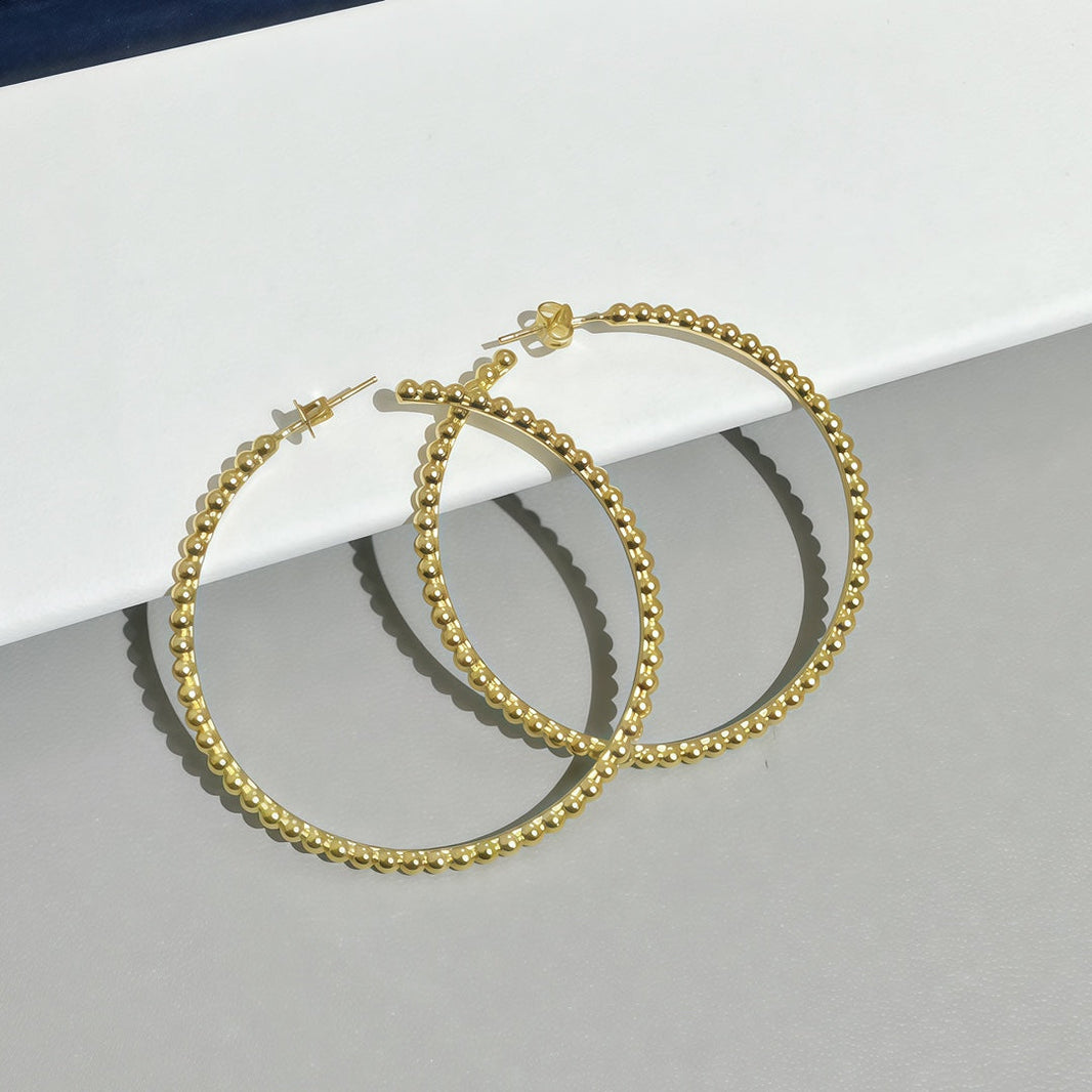 [LUCKY LOVE]SMOOTH BEAD STUD EARRINGS