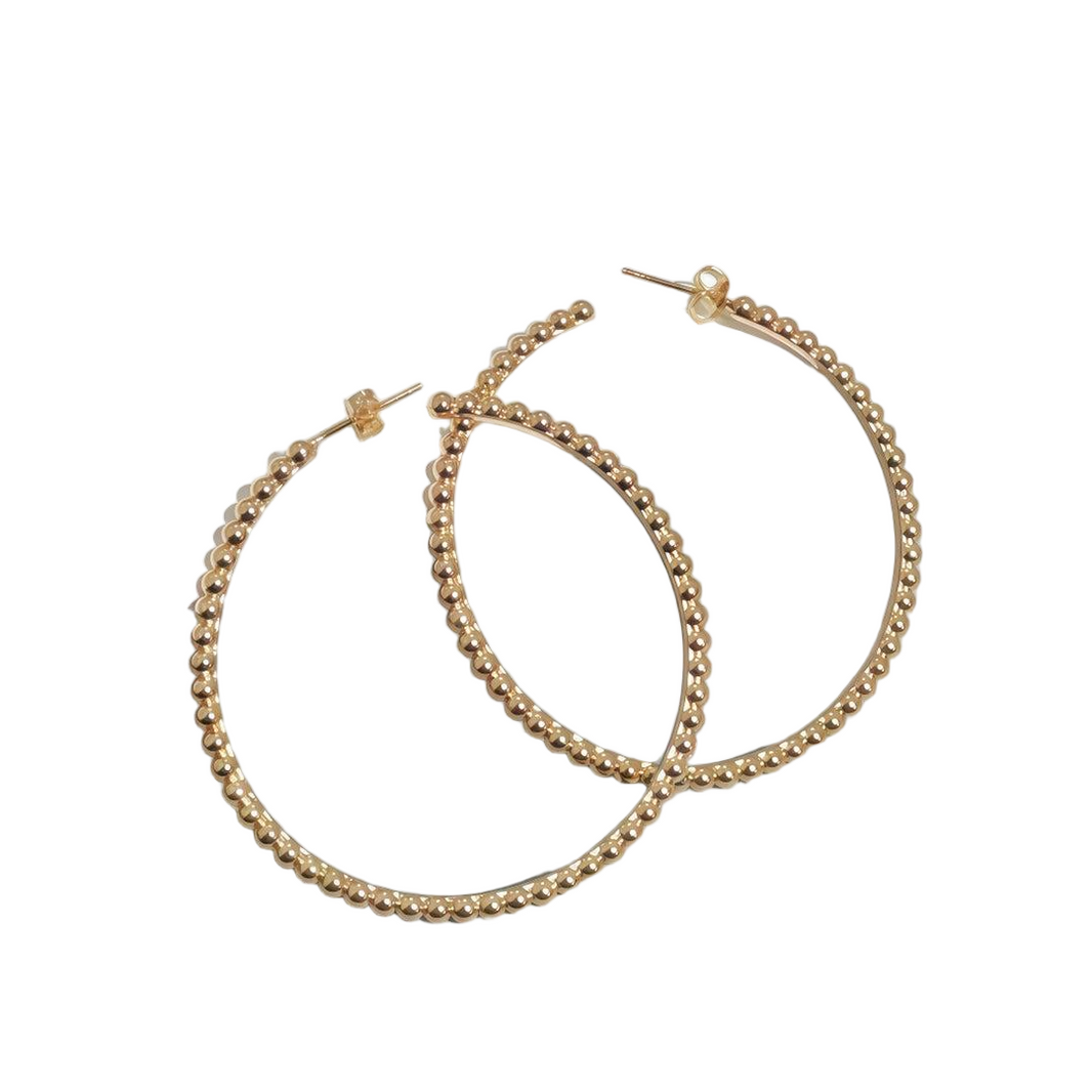 [LUCKY LOVE]SMOOTH BEAD STUD EARRINGS