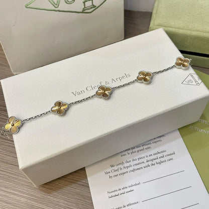 [LUCKY LOVE] CLOVER 5 MOTIF LASER BRACELET COLLECTION