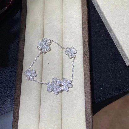[LUCKY LOVE]FRIVOLE SILVER 5 FLOWERS BRACELET