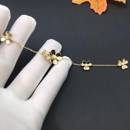 [LUCKY LOVE]FRIVOLE GOLD 5 FLOWERS BRACELET