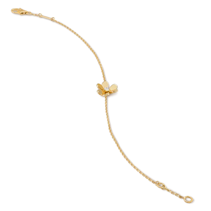 [LUCKY LOVE]FRIVOLE GOLD FLOWER PINK MALACHITE BRACELET
