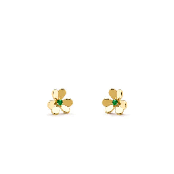 [LUCKY LOVE]FRIVOLE  FLOWER MALACHITE EARRINGS