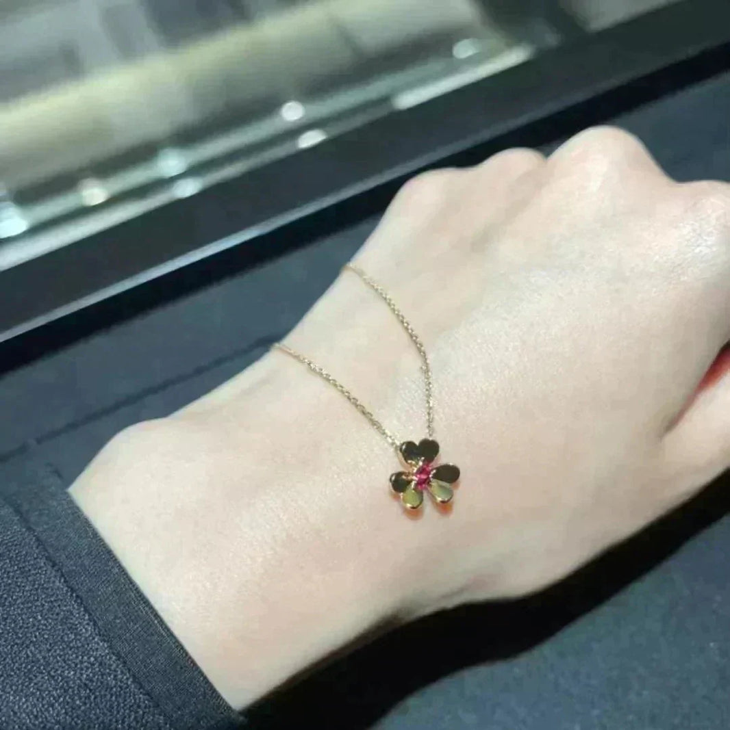 [LUCKY LOVE]FRIVOLE GOLD FLOWER NECKLACE