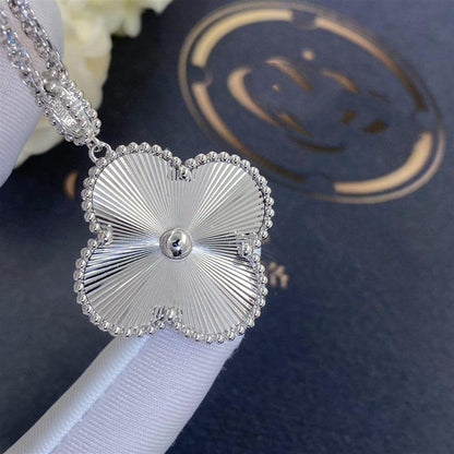 [LUCKY LOVE]CLOVER 25MM SILVER BIG CLOVER NECKLACE