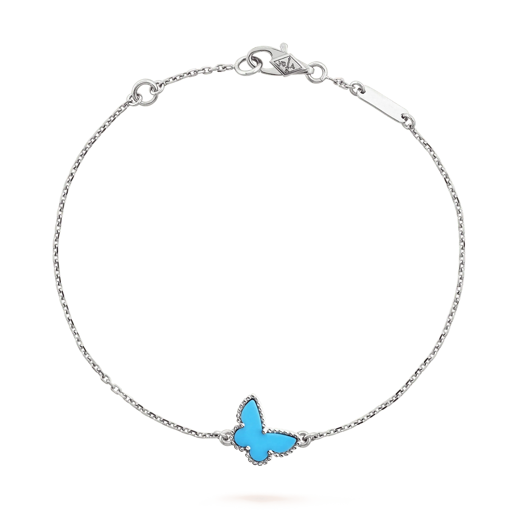 [LUCKY LOVE]BUTTERFLY TURQUOISE BUTTERFLY BRACELET SILVER
