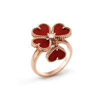[LUCKY LOVE]SWEET CLOVER CARNELIAN RING