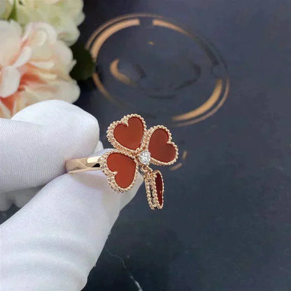 [LUCKY LOVE]SWEET CLOVER CARNELIAN RING