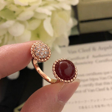 [LUCKY LOVE]PERLEE COULEURS DIAMOND ROSE GOLD BETWEEN THE FINGER RING