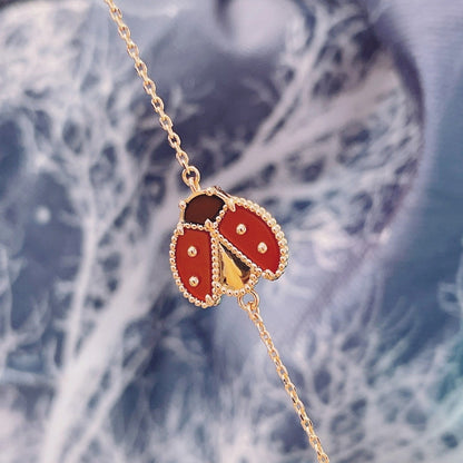 [LUCKY LOVE]LUCKY SPRING 1 MOTIF PINK GOLD BRACELET